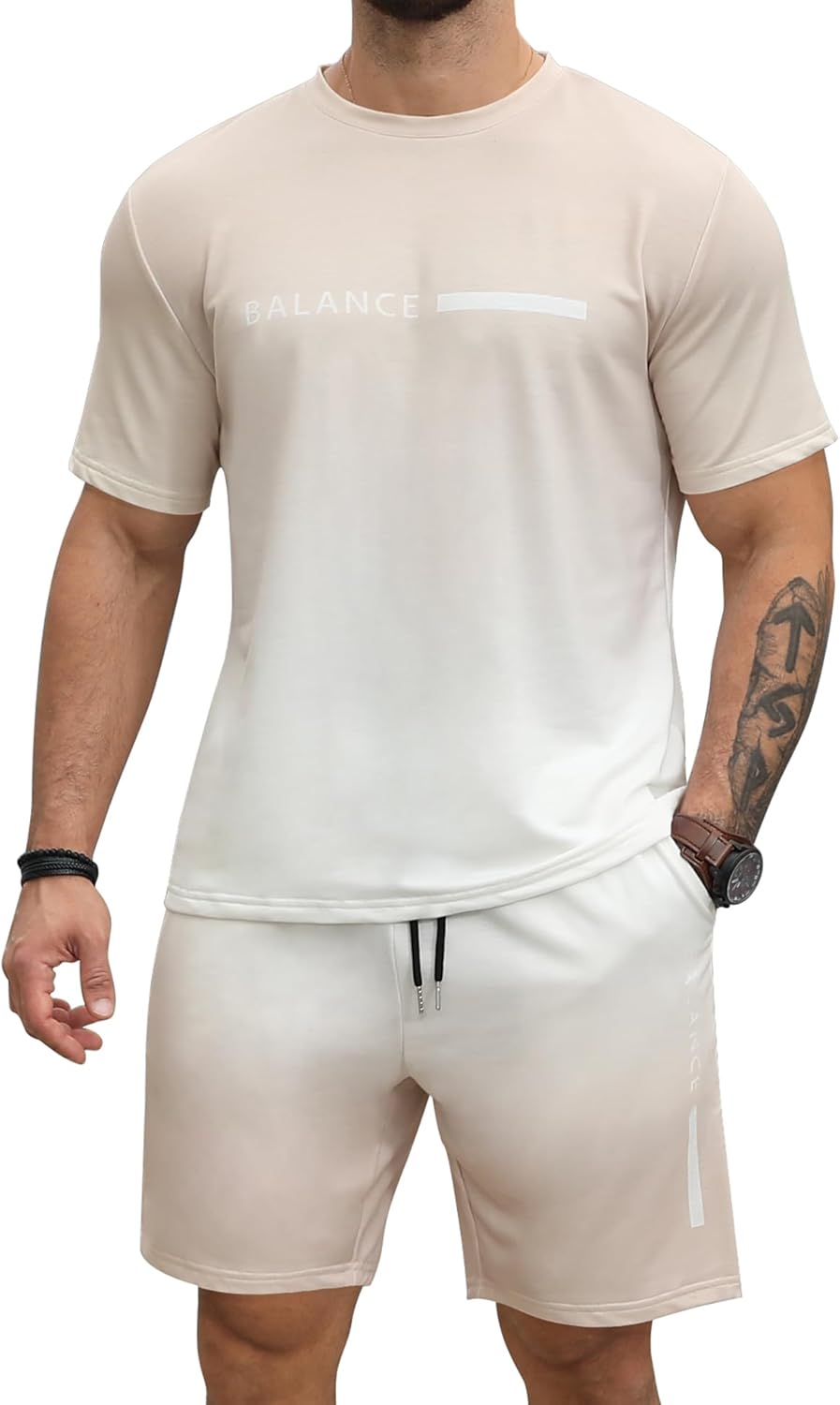 LecGee Men’s Graphic 2 Piece Outfits Tropical Short Sleeve T Shirt Tee Hawaiian Shirts Casual Short Sets Tracksuit