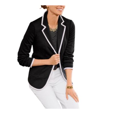 Wednesday’s Workwear Report: Piped Piqué Knit Blazer